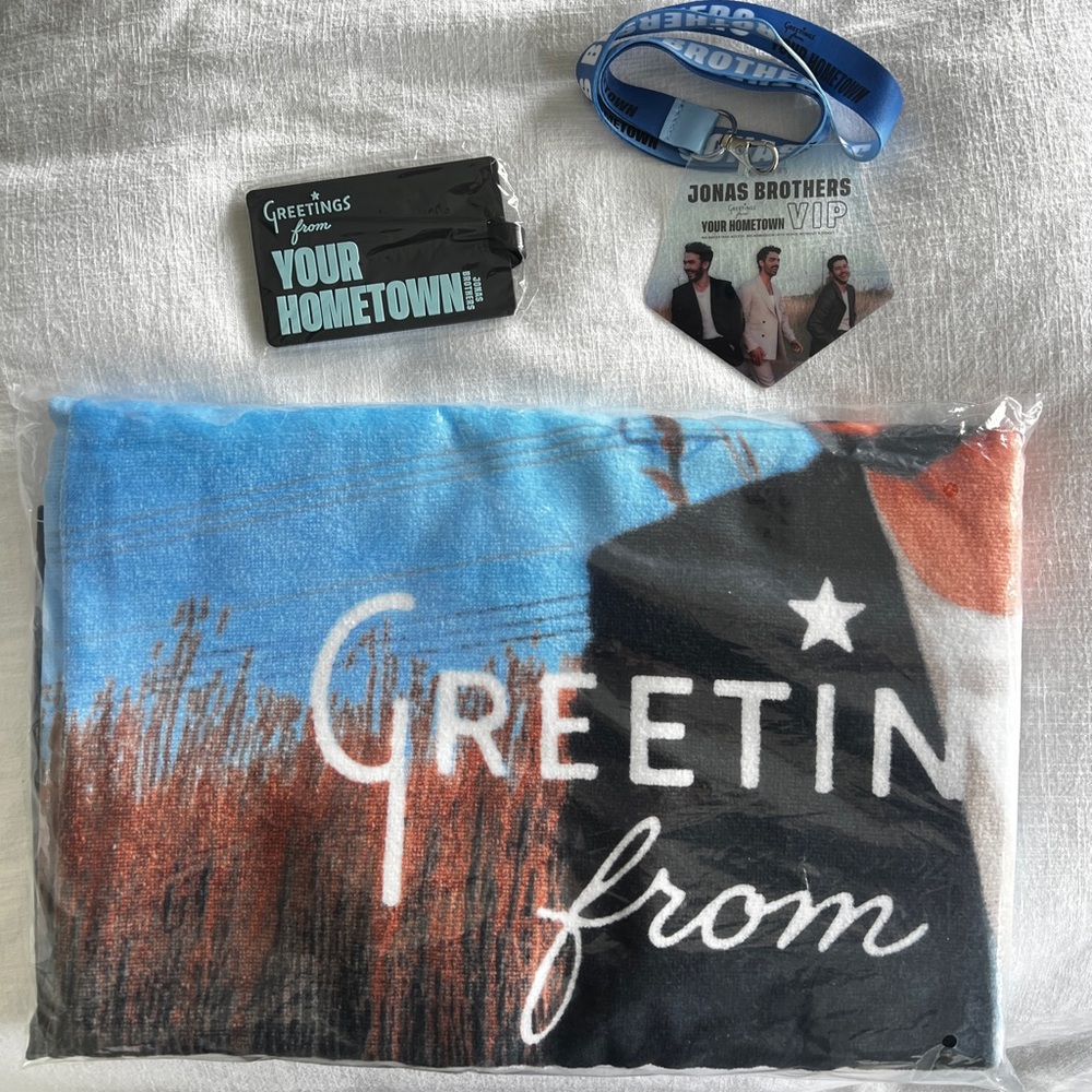 Jonas Brothers Tour Towel, Lanyard and Luggage Tag